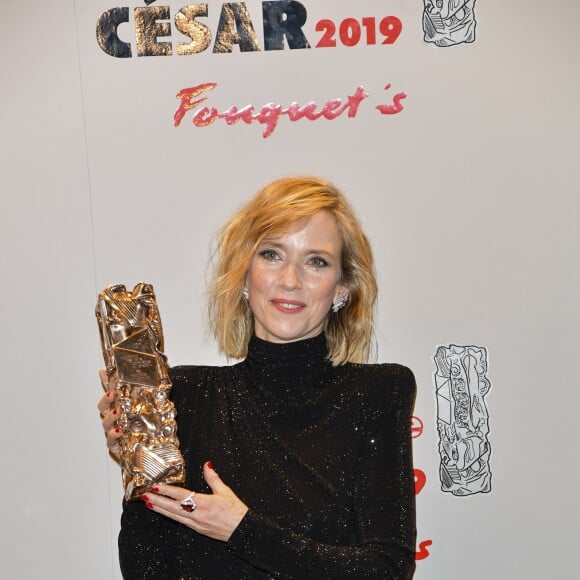 Léa Drucker (César de la meilleure actrice pour le film " Jusqu'à la Garde ") - Photocall du dîner de la 44ème cérémonie des César au Fouquet's à Paris. Le 22 février 2019 © Pierre Perusseau / Bestimage