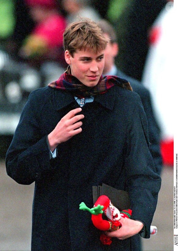 Le prince William à la messe de Noël, à Sandringham, en 1998.