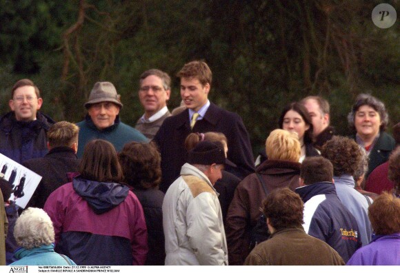 Le prince William à Sandringham pour la messe de Noël, en 1999.