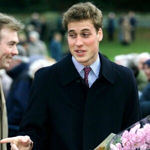 Le prince William à Sandringham pour la messe de Noël en 2001.