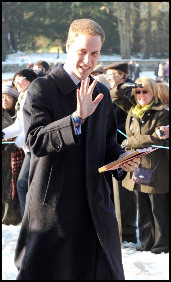 Le prince William à la messe de Noël de Sandringham en 2009.