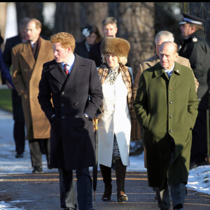 La famille royale à la messe de Noël de Sandringham en 2010.