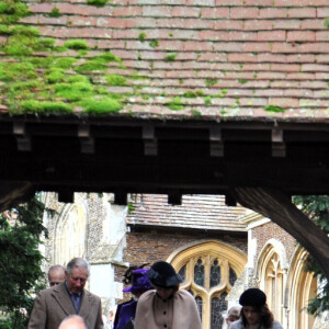 La reine Elizabeth à la messe de Noël de Sandringham en 2012.