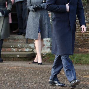 Le prince Harry et ses cousines Eugenie et Beatrice - La famille royale assiste à la messe de Noël à l'église de Sandringham le 25 décembre 2016.