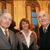 Bernard Lavalette avec Christine Albanel et Pierre Tchernia en 2008 dans les salons du ministère de la Culture à Paris lors d'une remise de décorations.