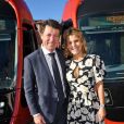 Christian Estrosi, le maire de Nice, et sa femme Laura Tenoudji Estrosi durant l'inauguration de la ligne 2 du tramway sur le quai Napoléon 1er, à Nice le 14 décembre 2019. © Bruno Bebert / Bestimage