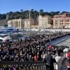 L'inauguration de la ligne 2 du tramway sur le quai Napoléon 1er, à Nice le 14 décembre 2019. © Bruno Bebert / Bestimage