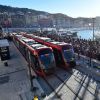L'inauguration de la ligne 2 du tramway sur le quai Napoléon 1er, à Nice le 14 décembre 2019.  © Bruno Bebert / Bestimage