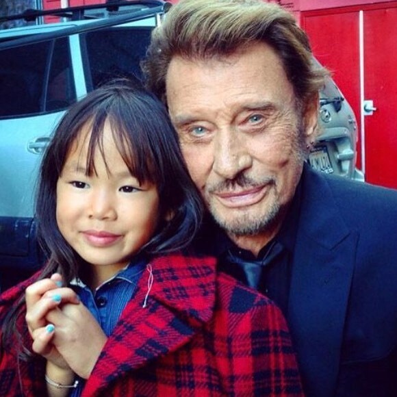 Jade Hallyday partage des photos de son enfance sur Instagram, le jour de l'anniversaire de son père Johnny Hallyday. Ici, sa petite soeur Joy. Images publiées le 15 juin 2019.