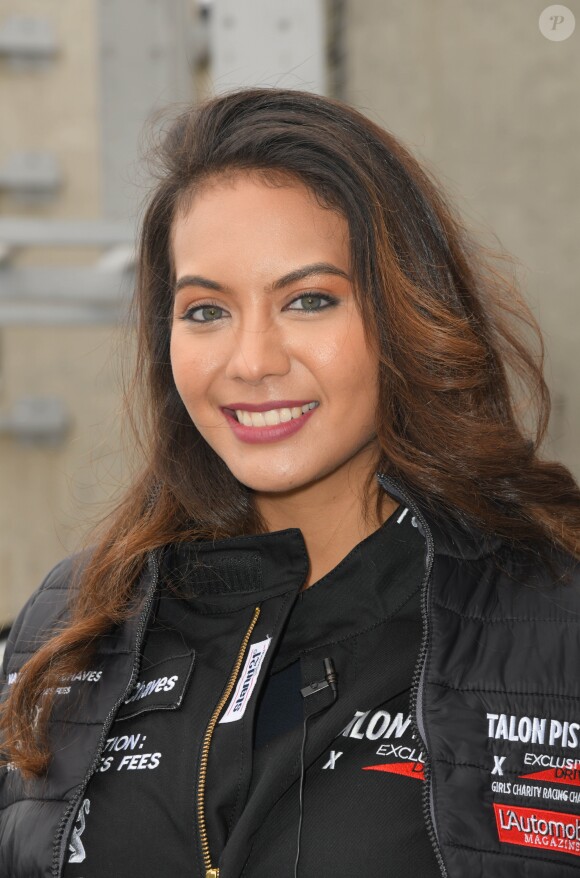 Exclusif - Vaimalama Chaves (Miss France 2019) lors de la 2ème édition du "Girls Charity Racing" dans le cadre de l'évènement "TALON PISTE X Exclusive Drive" sur le circuit du Mans. Le Mans, le 23 mars 2019. © Guirec Coadic/Bestimage