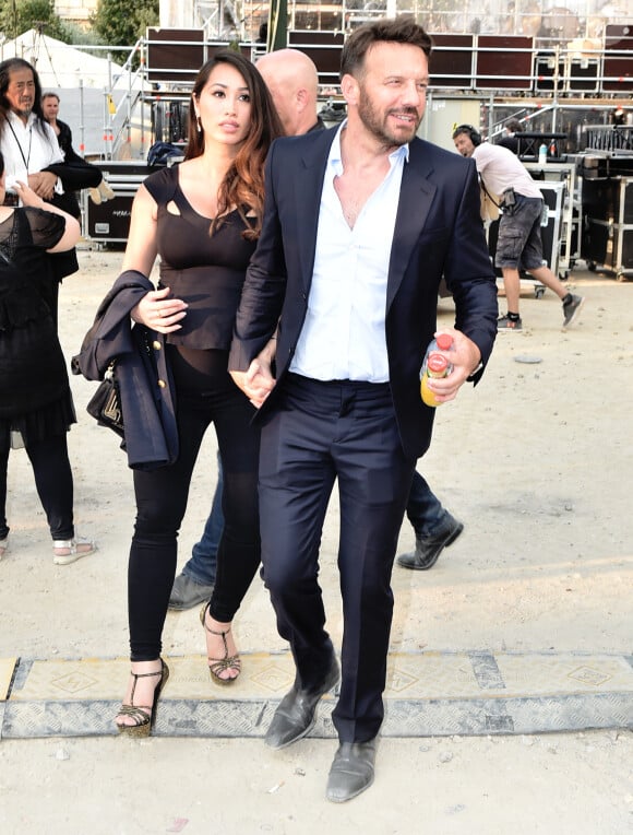 Exclusif - Samuel Le Bihan et sa compagne Angela - People et Backstage du Grand concert de Musique classique du 14 juillet au Champs de Mars à Paris. Le 14 juillet 2018 © Guirec-Gorassini-Veeren / Bestimage
