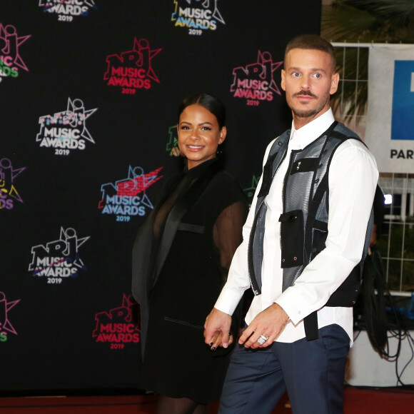 Christina Milian enceinte et son compagnon Matt Pokora (M. Pokora) - 21ème édition des NRJ Music Awards au Palais des festivals à Cannes le 9 novembre 2019. © Dominique Jacovides/Bestimage