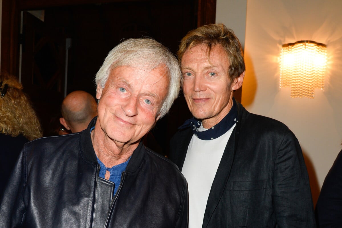 Photo : Dave et son compagnon Patrick Loiseau - Inauguration du théâtre
