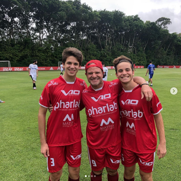 Rubens Barrichello et ses deux fils, Dudu et Fefo Barrichello. Décembre 2019.