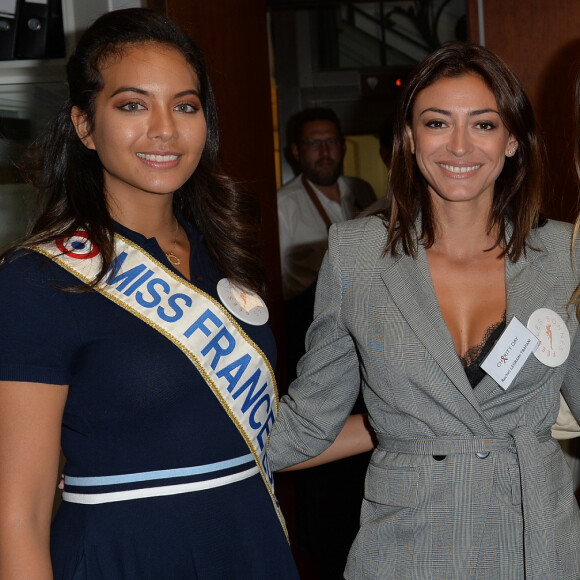 Vaimalama Chaves, Miss France 2019, Rachel Legrain-Trapani Camille Cerf et Sophie Thalmann à l'opération Charity Day chez Aurel BCG partners à Paris le 11 septembre 2019. © Veeren / Bestimage 11/09/2019 - Paris