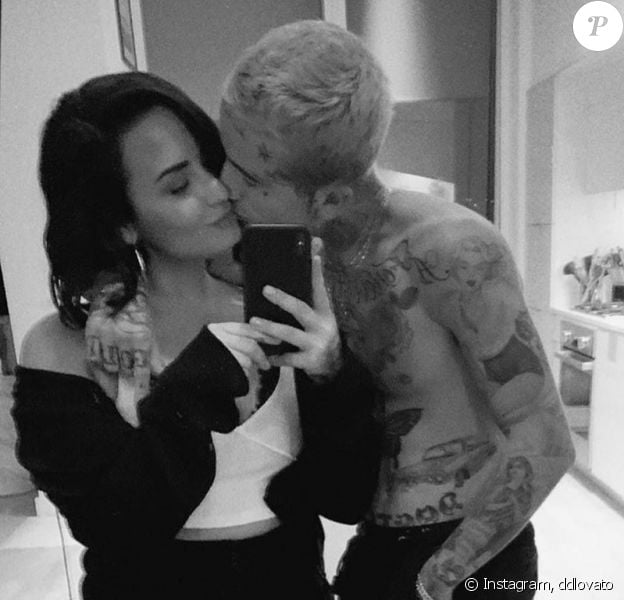 Demi Lovato officialise avec Austin Wilson, son nouveau compagnon, sur Instagram. Le 13 novembre 2019.