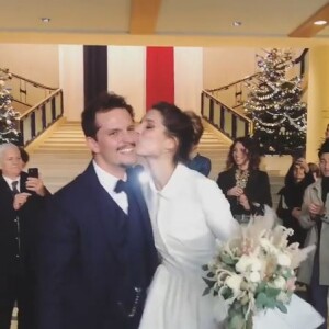 Mariage de l'ancienne Miss France Laury Thilleman et Juan Arbelaez, en Bretagne, le 21 décembre 2019.