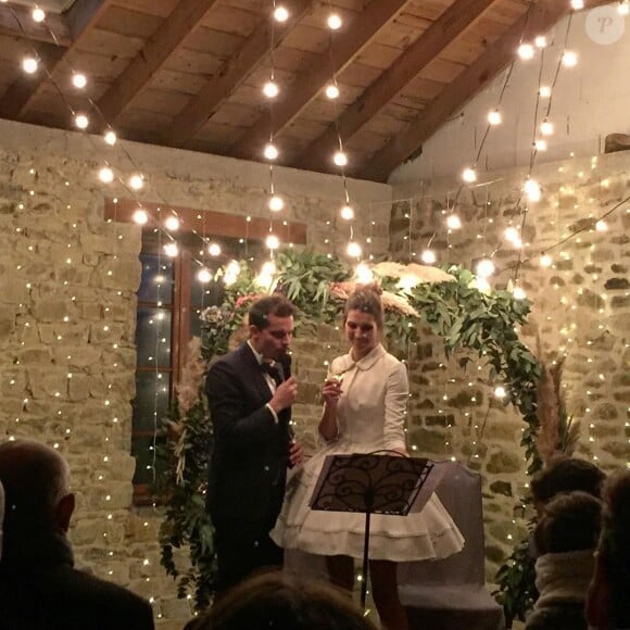 Mariage de l'ex-Miss France Laury Thilleman avec le chef Juan Arbelaez, le 21 décembre 2019, à Brest.