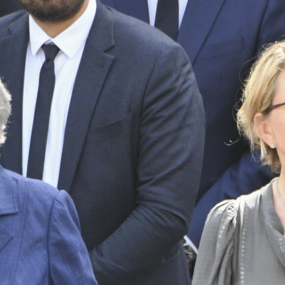 Bernadette Chirac et sa fille Claude Chirac - Hommage national à Simone Veil (femme politique et rescapée de la Shoah) dans la cour d'Honneur des Invalides à Paris, France, le 5 juillet 2017. Simone Veil reposera avec son mari au Panthéon. © Pierre Perusseau/Bestimage