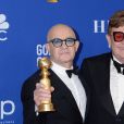 Bernie Taupin et Elton John - Pressroom de la 77e cérémonie annuelle des Golden Globe Awards au Beverly Hilton Hotel à Los Angeles, le 5 janvier 2020