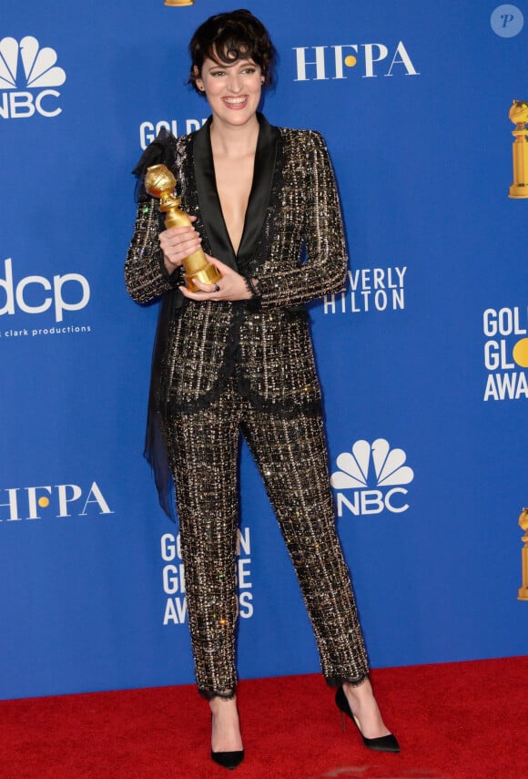 Phoebe Waller-Bridge - Pressroom de la 77e cérémonie annuelle des Golden Globe Awards au Beverly Hilton Hotel à Los Angeles, le 5 janvier 2020.