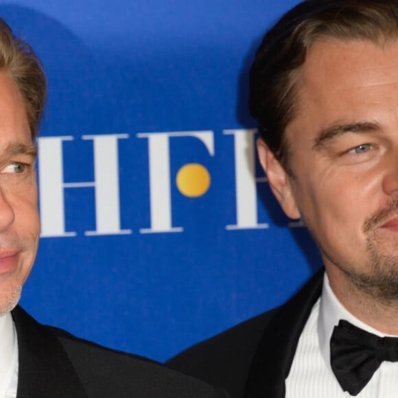 Leonardo Di Caprio, Brad Pitt - Pressroom de la 77e cérémonie annuelle des Golden Globe Awards au Beverly Hilton Hotel à Los Angeles, le 5 janvier 2020.