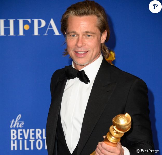 Brad Pitt - Pressroom de la 77e cérémonie annuelle des Golden Globe Awards au Beverly Hilton Hotel à Los Angeles, le 5 janvier 2020.