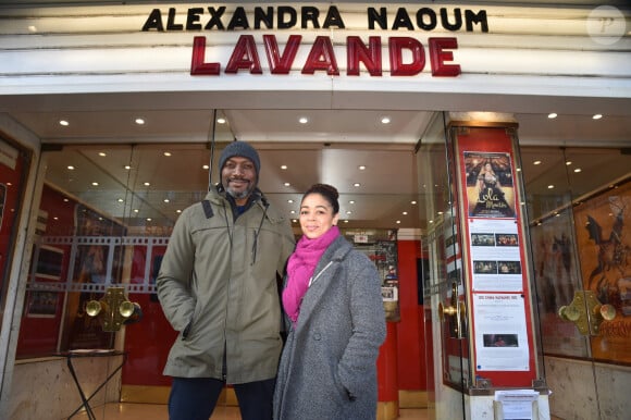 Harry Roselmack et Aurélie Konaté lors de l'avant-première du film "Lavande" au cinéma Mac-Mahon à Paris, France, le 4 janvier 2020. © Giancarlo Gorassini/Bestimage