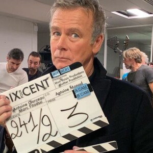 Franck Dubosc sur le tournage de la série "Dix pour cent" de France 2. Photo publiée sur Instagram le 21 novembre 2019.