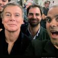 Tony Parker sur le tournage de la série de France 2 "Dix pour cent" avec Franck Dubosc, Carl Malapa et Grégory Montel.