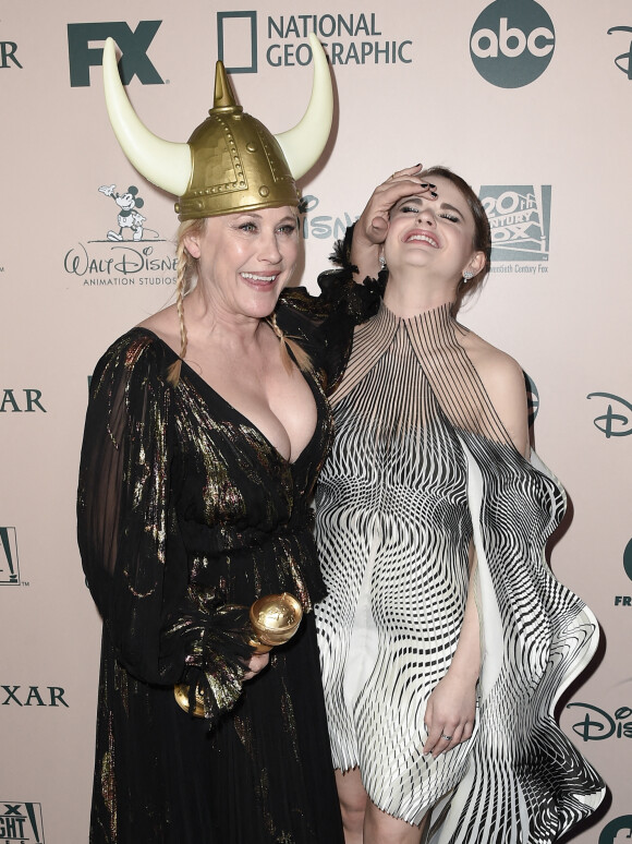 Patricia Arquette et Joey King à l'after party Walt Disney Company de la 77ème cérémonie annuelle des Golden Globe Awards à l'hôtel Beverly Hilton à Los Angeles, Californie, Etats-Unis, le 5 janvier 2020.