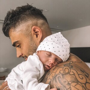 Thibault avec son fils Maylone, le 6 janvier 2020