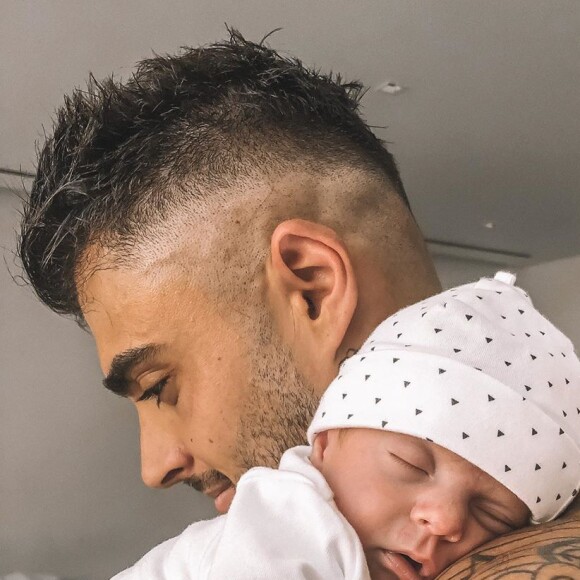 Thibault avec son fils Maylone, le 6 janvier 2020