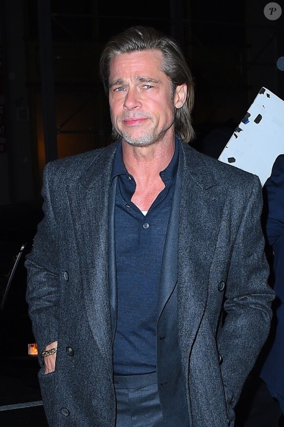 Brad Pitt se rend au dîner de gala de la soirée "New York Film Critics Circle 2020" à New York le 7 janvier 2020.