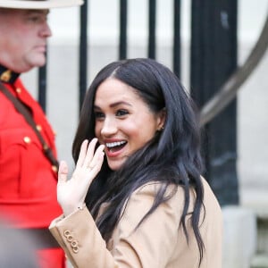 Le prince Harry, duc de Sussex, et Meghan Markle, duchesse de Sussex, en visite à la Canada House à Londres le 7 janvier 2020. © Dinendra Haria/London News Pictures via ZUMA Wire / Bestimage