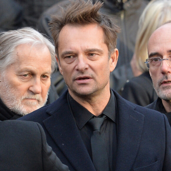 Sylvie Vartan, Jean-Jacques Debout, David Hallyday - Sorties de l'église de la Madeleine après les obsèques de Johnny Hallyday à Paris le 9 décembre 2017. © Veeren / Bestimage