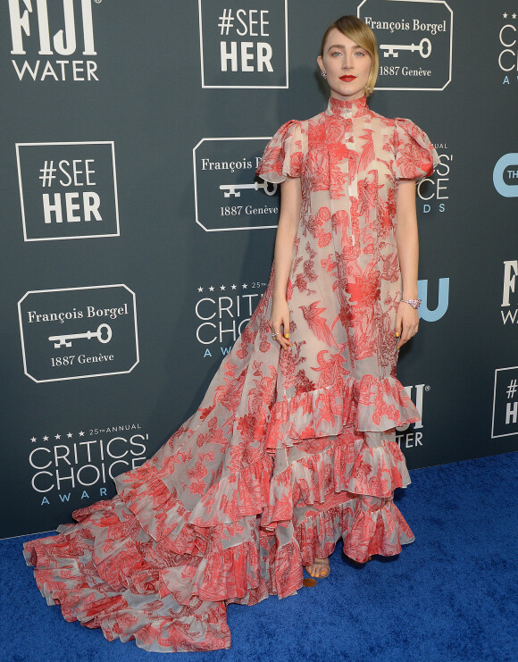 Saoirse Ronan - 25e édition de la soirée des "Critics Choice Awards" au Barker Hangar à Santa Monica, Los Angeles, Californie, Etats-Unis, le 12 janvier 2020.
