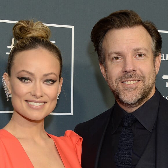 Olivia Wilde et son compagnon Jason Sudeikis - 25e édition de la soirée des "Critics Choice Awards" au Barker Hangar à Santa Monica, Los Angeles, Californie, Etats-Unis, le 12 janvier 2020.