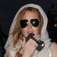 Lindsay Lohan arrive à l'hôtel Blakes à Londres, le 9 juin 2014.