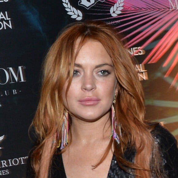 Lindsay Lohan au "Vip Room" à Cannes lors du 67e festival de Cannes le 21 mai 2014.