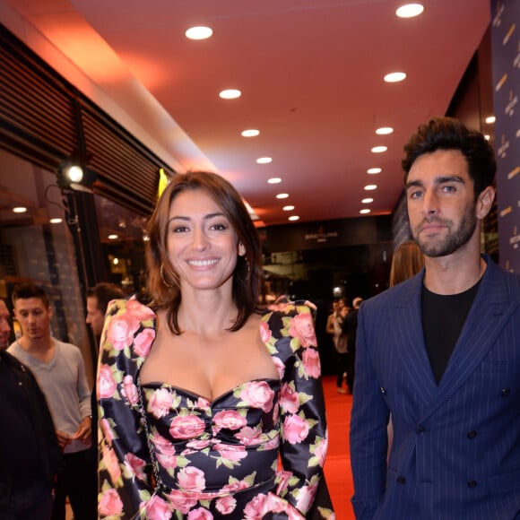 Valentin Léonard et sa compagne Rachel Legrain-Trapani (Miss France 2007) lors de la soirée de réouverture de la boutique "Breitling", située rue de la Paix. Paris, le 3 octobre 2019. © Rachid Bellak/Bestimage