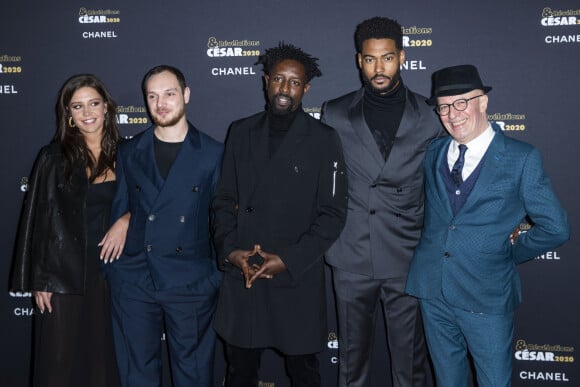 Adèle Exarchopoulos, Alexis Manenti, Ladj Ly, Djebril Zonga et Jacques Audiard - Photocall du dîner Chanel des révélations César 2020 au Petit Palais à Paris, le 13 janvier 2020. © Olivier Borde/Bestimage