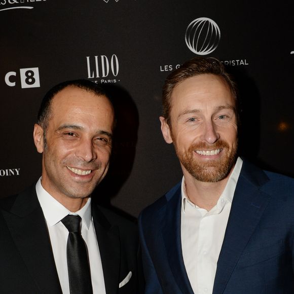 Frank Delay et Adel Kachermi (2be3) - Photocall de la 11ème cérémonie des Globes de Cristal au Lido à Paris, le 30 janvier 2017. © Rachid Bellak / Bestimage