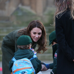 Kate Middleton et son mari le prince William lors d'une visite officielle à Bradfort (Yorkshire de l'ouest), le mercredi le 15 janvier 2020. Après avoir rencontré des fans, ils ont visité une association puis ont dégusté un lassi (sorte de mikshake originaire d'Inde) dans une chaîne de restaurants locale. C'est la première sortie des époux de Cambridge depuis l'annonce du départ de Meghan Markle et le prince Harry de la famille royale britannique. 