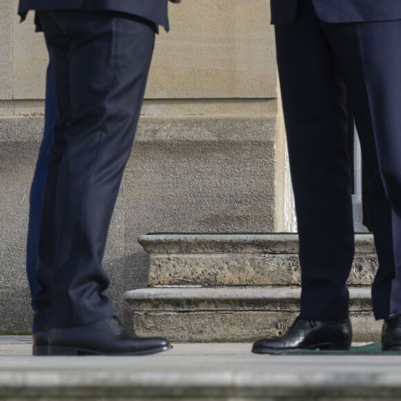 Première apparition publique une semaine après l'annonce de sa mise en retrait de la monarchie britannique avec sa femme du prince Harry, duc de Sussex, qui préside jeudi le tirage au sort de la Coupe du monde de rugby à XIII 2021 pour les tournois masculins, féminins et en fauteuil roulant au palais de Buckingham, à Londres, Royaume Uni, le 16 janvier 2020.