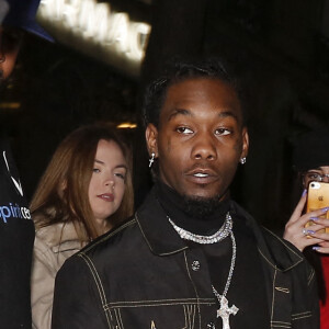 Cardi B et son mari Offset (Migos) dans un restaurant parisien en mage de la Fashion Week de Paris, le jeudi 16 janvier 2020. Il seraient ensuite partis en boîte de nuit.