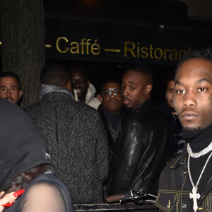 Cardi B et son mari Offset (Migos) dans un restaurant parisien en mage de la Fashion Week de Paris, le jeudi 16 janvier 2020. Il seraient ensuite partis en boîte de nuit.