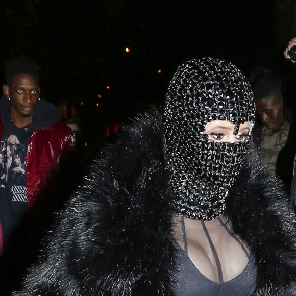 Cardi B et son mari Offset (Migos) dans un restaurant parisien en mage de la Fashion Week de Paris, le jeudi 16 janvier 2020. Il seraient ensuite partis en boîte de nuit.