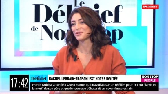 Rachel Legrain-Trapani explique pourquoi elle ne souhaite pas médiatiser son futur enfant, sur le plateau du "Débrif", le 16 janvier 2020.