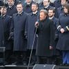 Johnny Hallyday qui chante "Un dimanche de janvier" en hommage aux victimes, Yarol Poupaud - Hommage rendu aux victimes des attentats de janvier et de novembre 2015, place de la République à Paris, le 10 janvier 2016.
